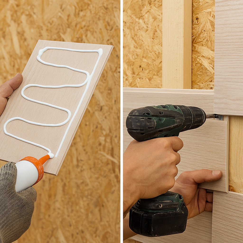 Два основных способа монтажа: быстрый клеевой и надежный каркасный.