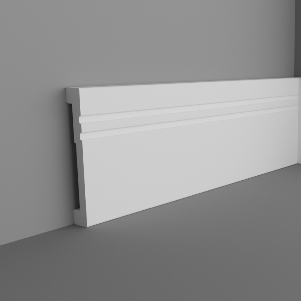 Плинтус напольный DPM Stella Этер 80 Белый 80х12х2000 мм (упак.30 шт.)