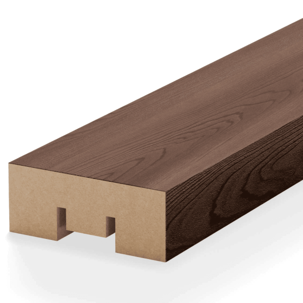 2К Интерьерная рейка МДФ Stella Бриона Light Орех Бразильский 16*40*2700 (уп.8шт.)