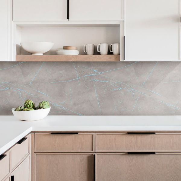 Кухонный фартук АБС Stella Light Каспий Голубой 600*3000*0,75мм