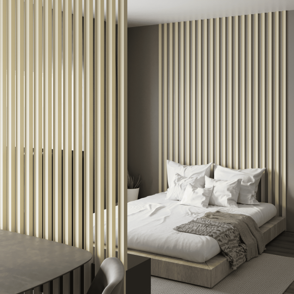 2К Интерьерная Рейка МДФ STELLA Планкен Рекесс De Luxe Palomino 19*50*2700 (уп.4 шт.)