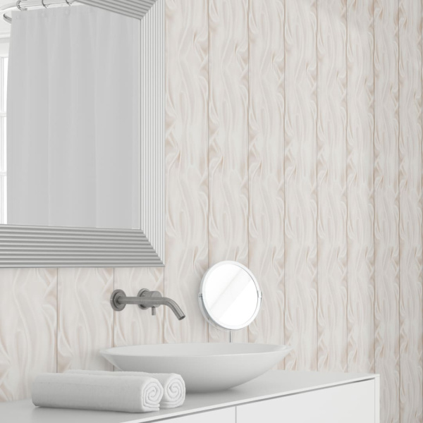 Панель ПВХ Шелк жемчужный Добор 620/1 2,7*0,25 STELLA Light 