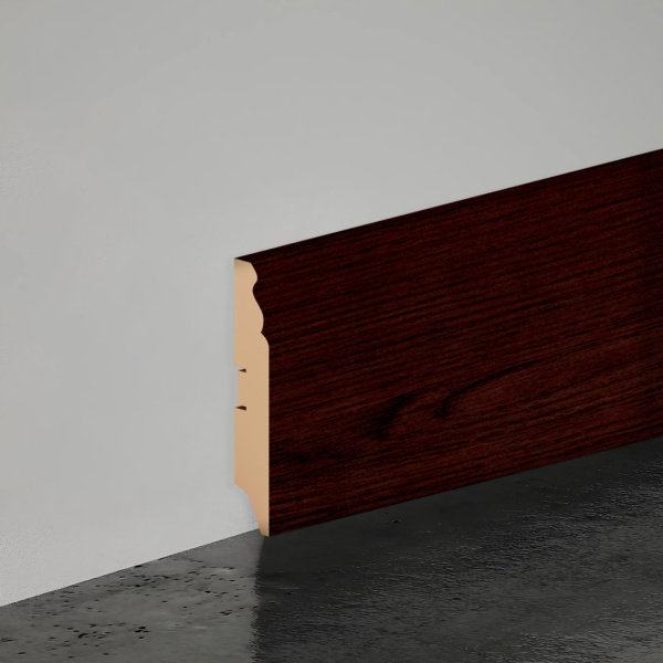 2К Напольный плинтус МДФ STELLA 100E 2000x100x16 Венге (12шт в упак)