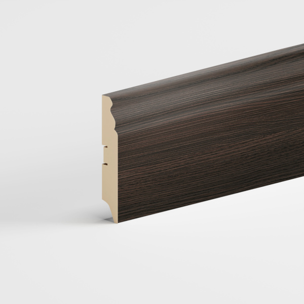 Напольный плинтус МДФ STELLA 100E 2000x100x16 Венге (12шт в упак)