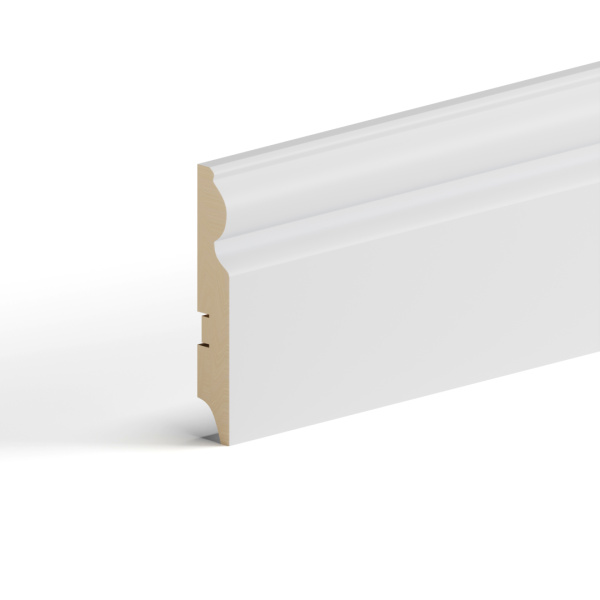 2К Напольный плинтус МДФ Stella 110C Белый 2000х110х16 (4шт.упак.)