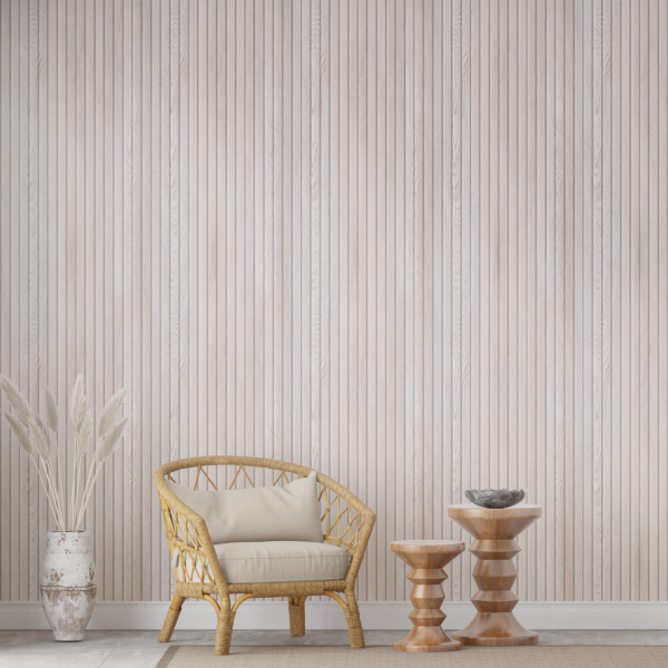 2К Панель Стеновая Реечная МДФ Stella Beats Light Ясень Айвори 2700x119x16 (4шт.упак.)