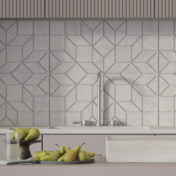 Панель ПВХ 0,3 мозайка на клеевой основе Плитка Камелия (10шт)