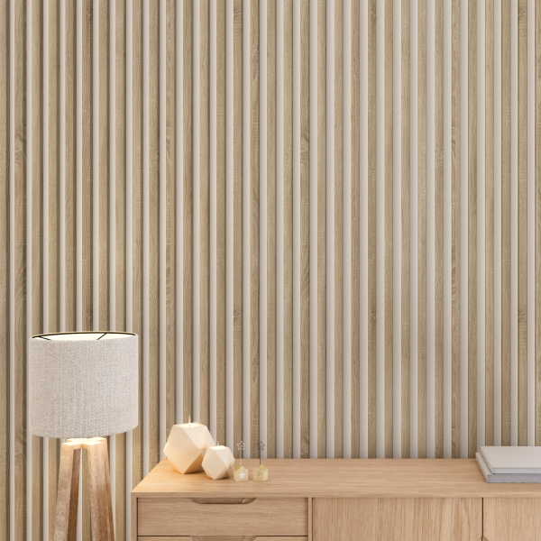 Рейка Интерьерная МДФ Stella Модель 12 Standart Дуб Сонома 2800х27х12 (упак.15шт.)