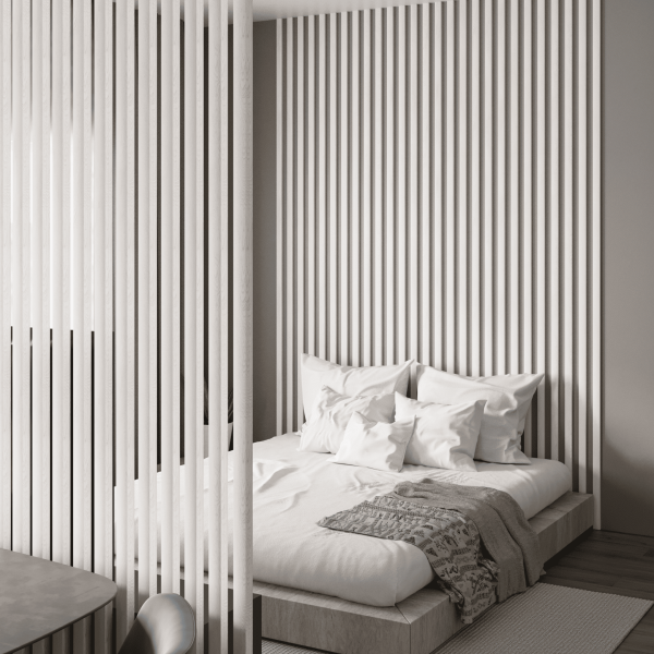 2К Интерьерная рейка МДФ Stella Бриона Light Ясень Айвори 16*40*2700 (уп.8шт.)