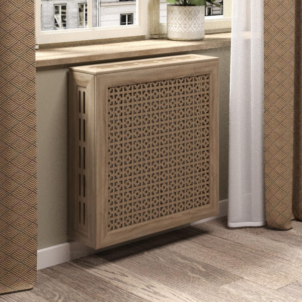 Экран для радиатора 60х60 см Дамаско дуб винтаж STELLA