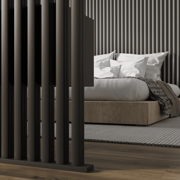 2К Интерьерная рейка МДФ Stella Милана Standard Black Edition 20*30*2700 (уп.8 шт.)