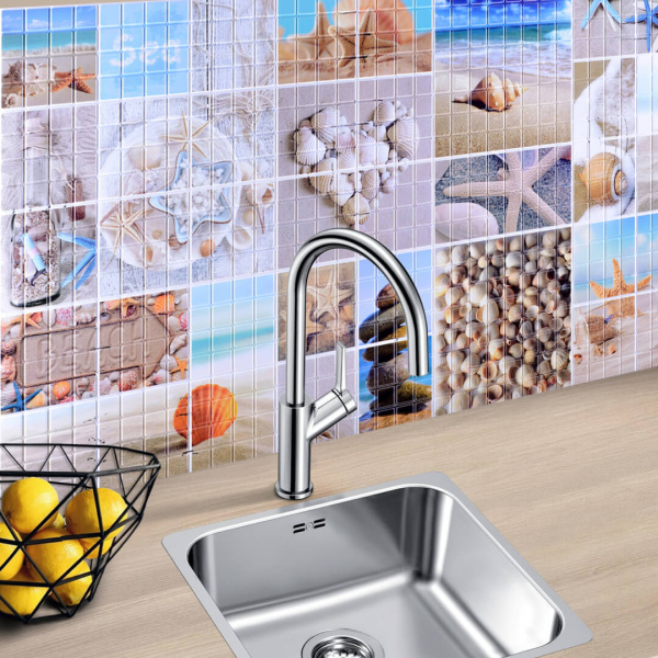 Панель ПВХ 0,3 мозаика Морской берег 