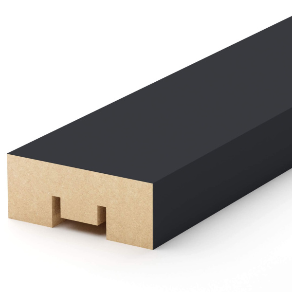 2К Интерьерная рейка МДФ Stella Бриона Standard Black Edition 16*40*2700 (уп.8шт.)