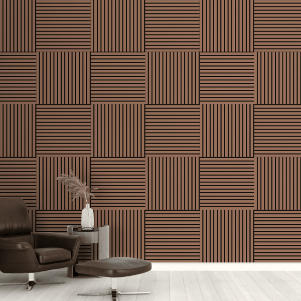 Панель Стеновая Акустическая Stella Comfort De Luxe Terracotta 600х600х9 (уп.1шт.)