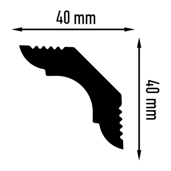 Плинтус потолочный Плинтэкс E 40/40 (100 шт)