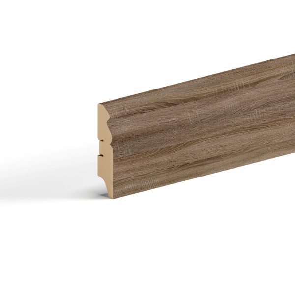 2К Напольный плинтус МДФ STELLA 70E 2000х70х16 Дуб Винтаж (18шт в упак)