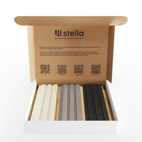 Sampleboх Реечные панели МДФ Beats, Wave Stella №1