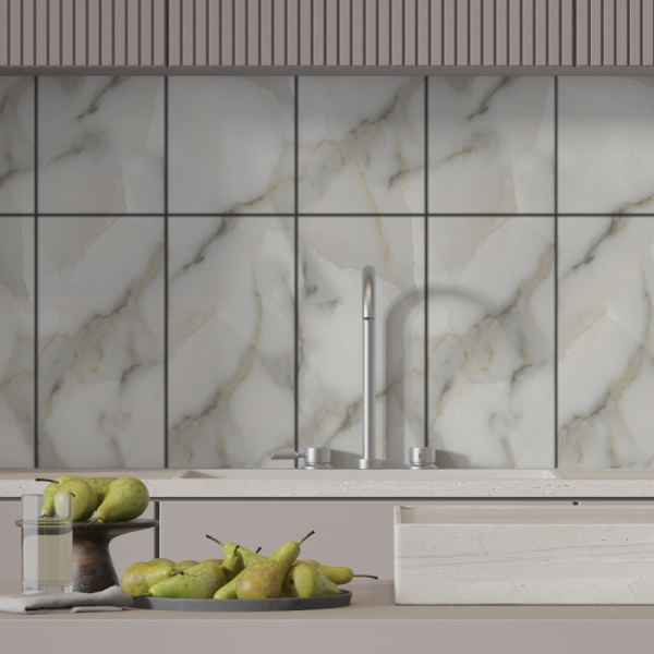 Панель SPC глянец Stella Kerama Мрамор браунтейн 560*280*2,5мм (8 шт в упак)