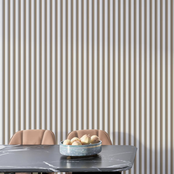 Рейка Интерьерная МДФ Stella Модель 12 Standart Белый 2800х27х12 (упак.15шт.)