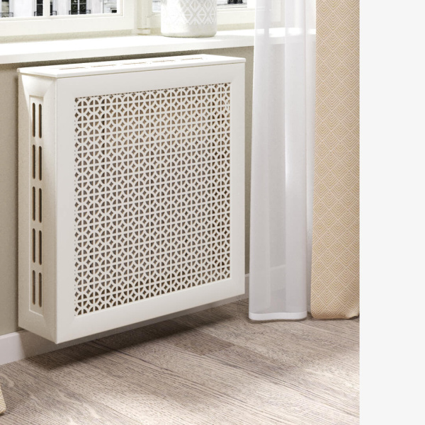 Экран для радиатора 60х60 см Сусанна белый STELLA