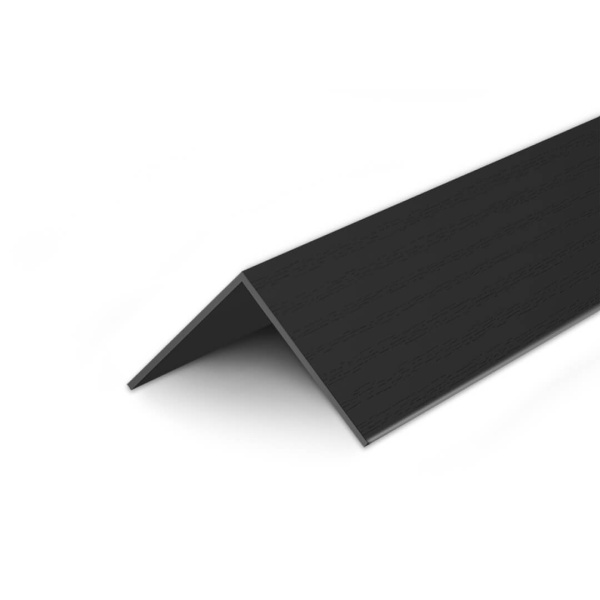 Угол ПВХ Идеал Черный 007 2700х15х15 (25шт.упак.)