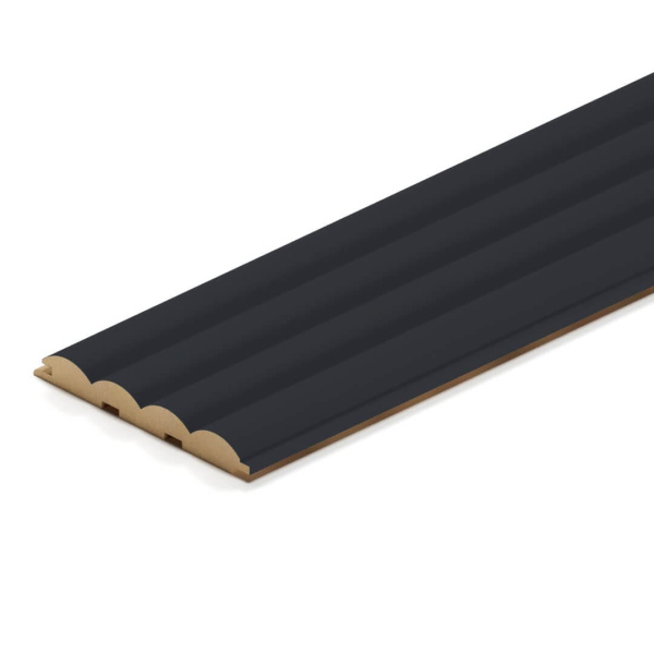 2К Панель Стеновая Реечная МДФ Stella Wave De Luxe Black Lead 2700x119x16 (4шт.упак.)