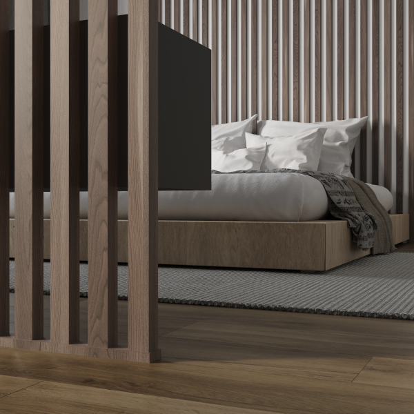 Интерьерная рейка МДФ Stella Бриона Light Орех Бразильский 16*40*2700 (уп.8шт.)