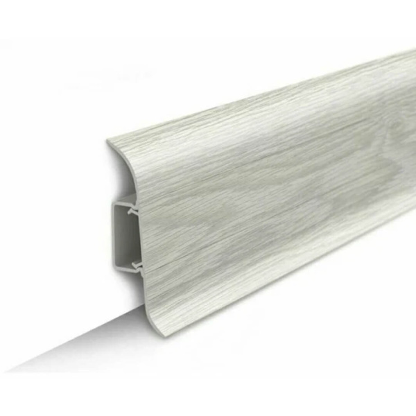 Напольный плинтус ПВХ Идеал Классик 55 Дуб айсберг 230 (40)