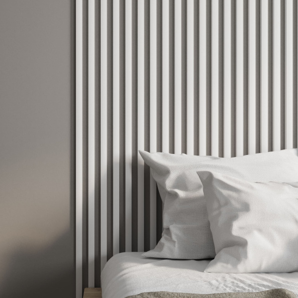 Интерьерная рейка МДФ STELLA Милана Белый 20*30*2700 (уп.8 шт.)