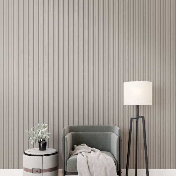 Панель Стеновая Реечная МДФ Stella Beats De Luxe Sandgrau 2700x119x16 (4шт.упак.)