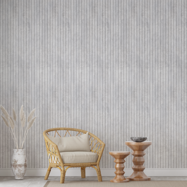 2К Панель Стеновая Реечная МДФ Stella Beats Premium Бетон Чикаго 2700x119x16 (4шт.упак.)