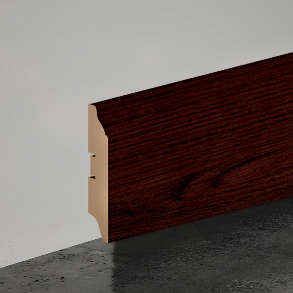 2К Напольный плинтус МДФ STELLA 82 2000х82х16 Венге (16шт в упак)