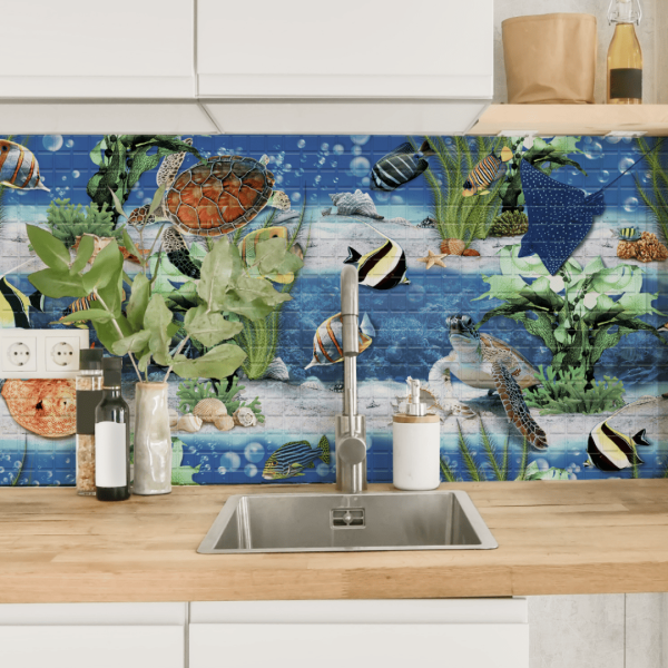 Панель ПВХ 0,3 мозаика «Подводный мир» STELLA 