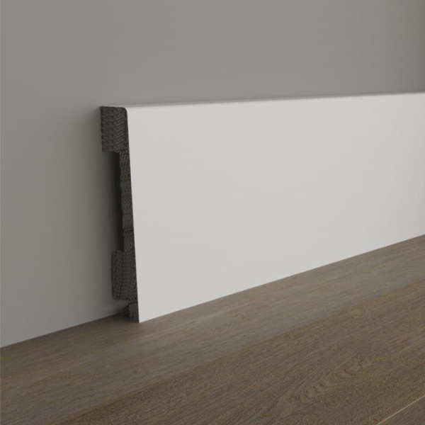 Плинтус напольный DPM Stella Амальф 60 Белый 60х11х2000 мм (упак.30 шт.)