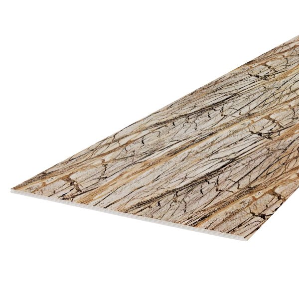 Панель ПВХ Stella Slim 5мм Light Мрамор Романский М-001 2600х250х5 (15шт.упак.)