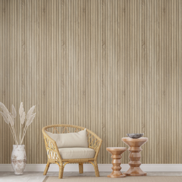 Панель Стеновая Реечная МДФ Stella Beats Standart Дуб Сонома 2700x119x16 (4шт.упак.)