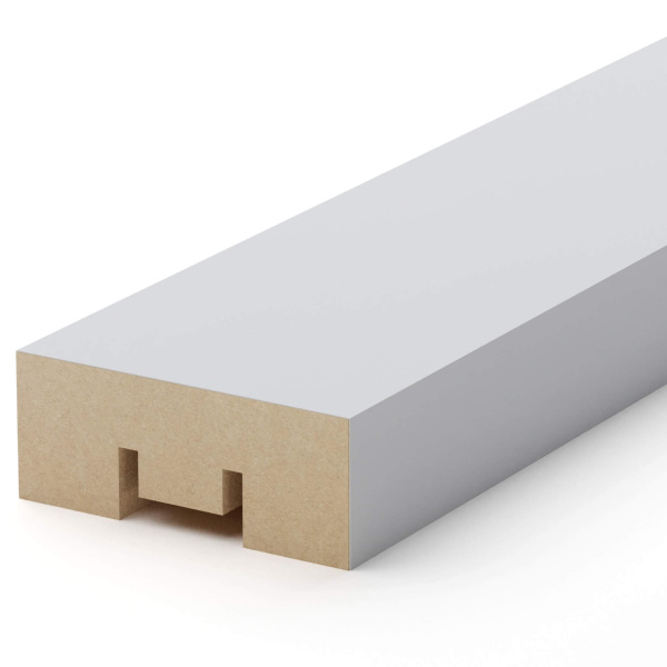 2К Интерьерная рейка МДФ Stella Бриона Standard Белый 16*40*2700 (уп.8шт.)