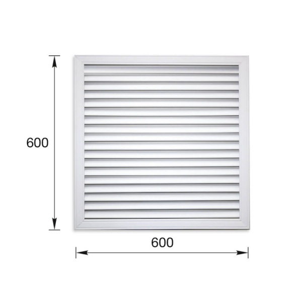 Решетка радиаторная ПВХ белая 600*600 мм Stella