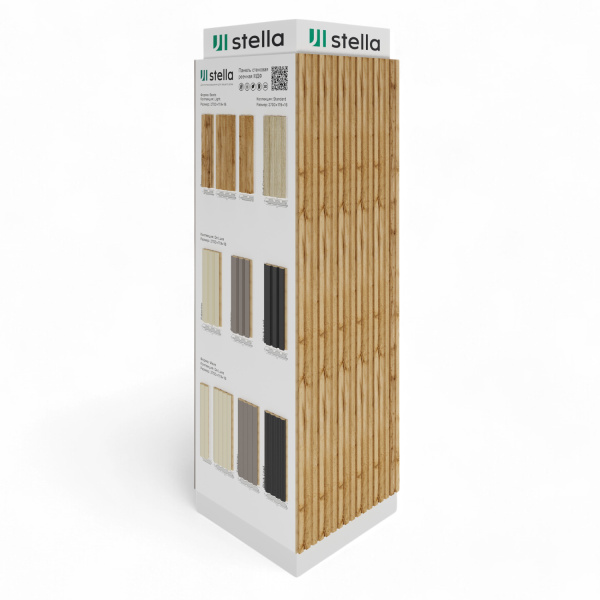 Колонна Реечные панели МДФ Beats, Wave Stella №1 2070х600х600 мм