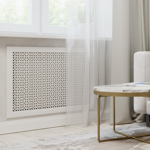 Экран для радиатора 90х60 см Дамаско белый STELLA