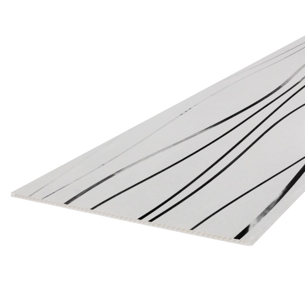 Панель ПВХ Stella Light Голография Серебряные Нити 2700х250х8 (10шт.упак.)