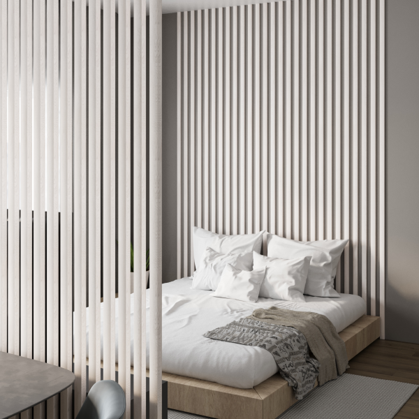 Интерьерная рейка МДФ Stella Бриона Light Ясень Айвори 16*40*2700 (уп.8шт.)