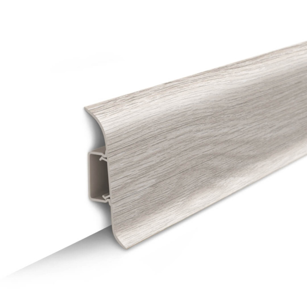 Напольный плинтус ПВХ Идеал Классик 55 Ясень 251 (40)