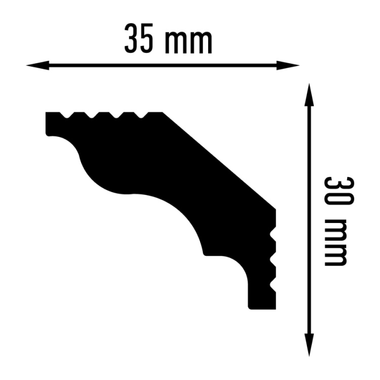 Уголок внутренний D 35/30 (25*4)