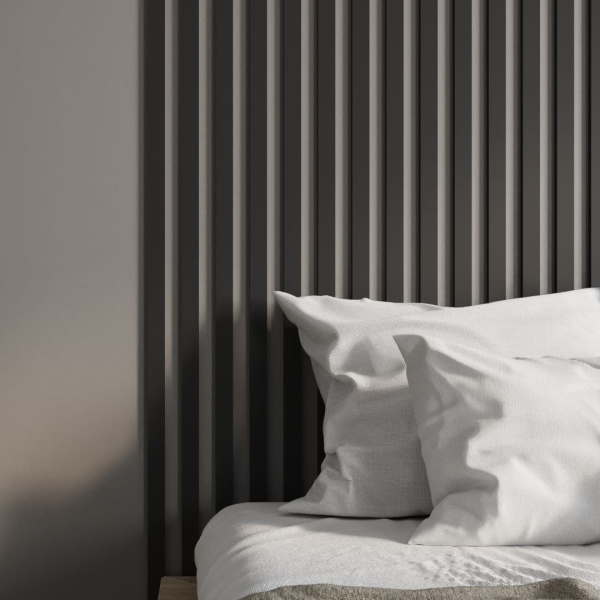 2К Интерьерная рейка МДФ Stella Бриона Standard Black Edition 16*40*2700 (уп.8шт.)