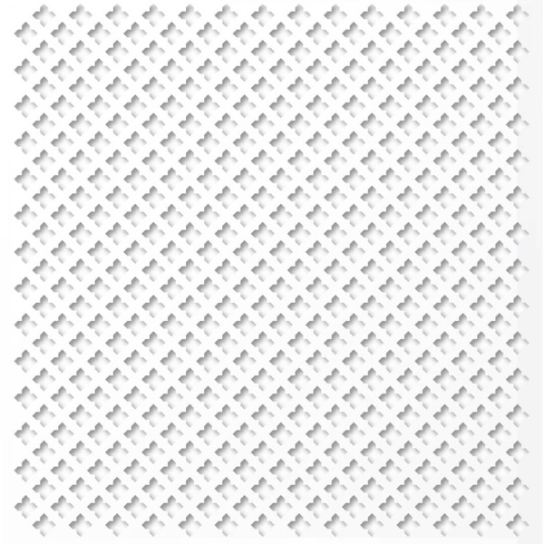 Панель декоративная перфорированная без рамки 1112х512 мм Готико белый STELLA (2шт)