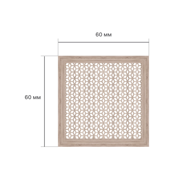 Экран для радиатора 60х60 см Илона дуб винтаж STELLA