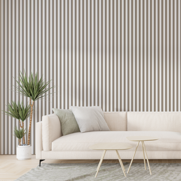 Рейка Интерьерная МДФ Stella Модель 12 Standart Белый 2800х27х12 (упак.15шт.)