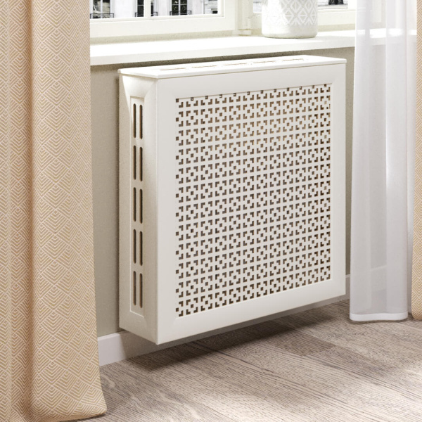 Экран для радиатора 60х60 см Дамаско белый STELLA