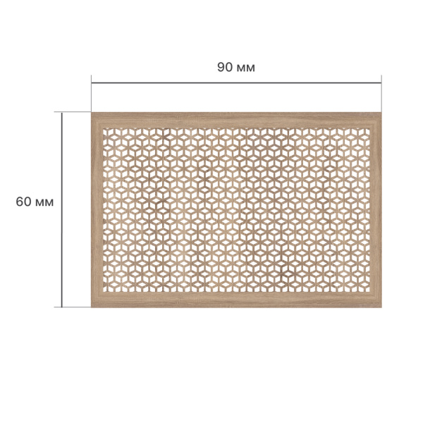 Экран для радиатора 90х60 см Илона дуб винтаж STELLA